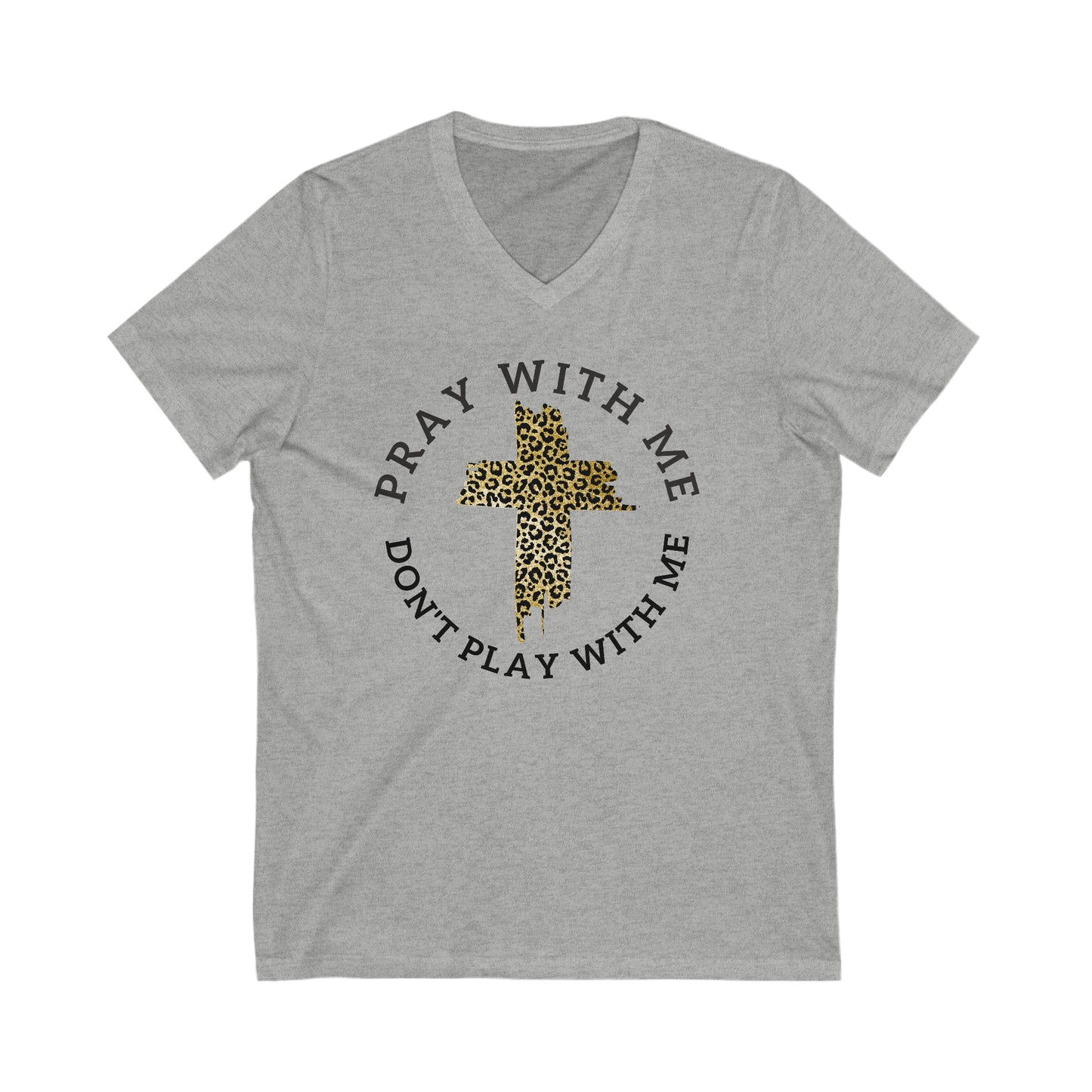 Pray with me- Unisex Jersey Short Sleeve V-Neck Tee